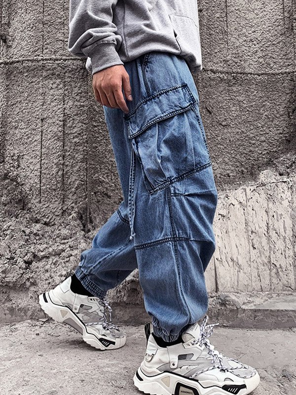 Jeans jogger cargo de ajuste holgado para hombre
