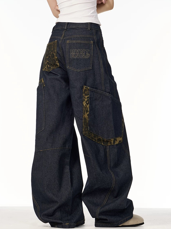 Vaqueros boyfriend de pierna ancha desgastados y de estilo retro Niche