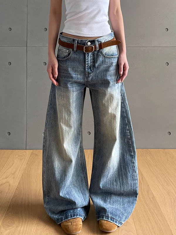 Vaqueros boyfriend lavados estilo antiguo