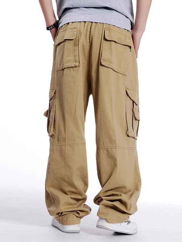 Pantalones cargo con cinturón de ajuste holgado para hombre