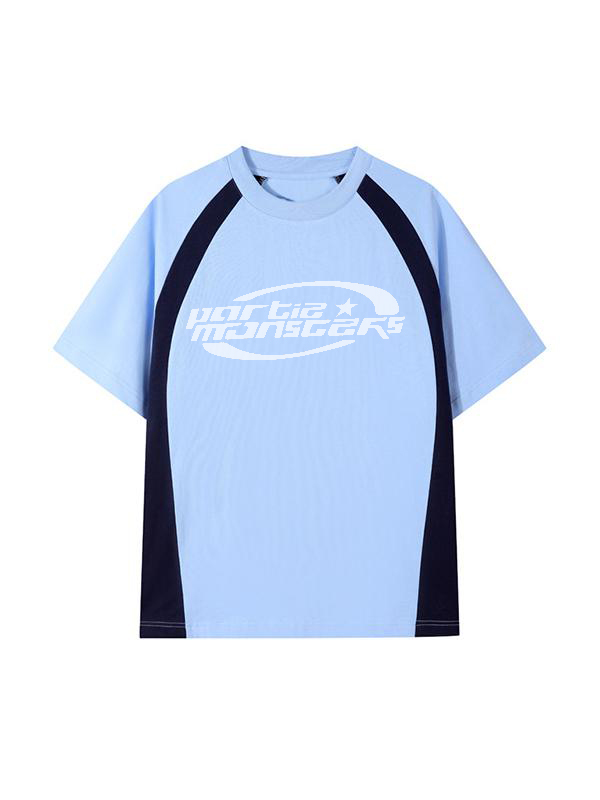 Camiseta extragrande de manga corta con color en contraste para hombre