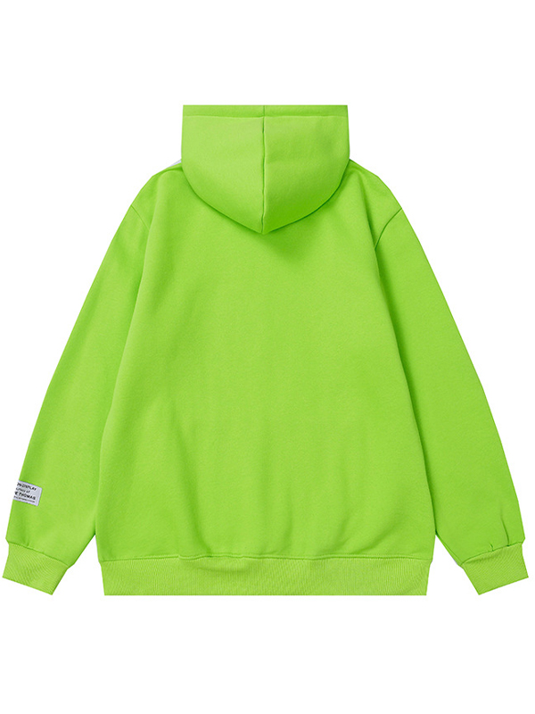 Sudadera con capucha de manga larga y estampado holgado para hombre