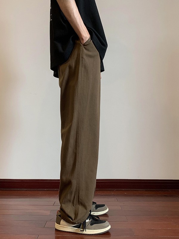 Pantalones casuales sueltos de algodón para hombres