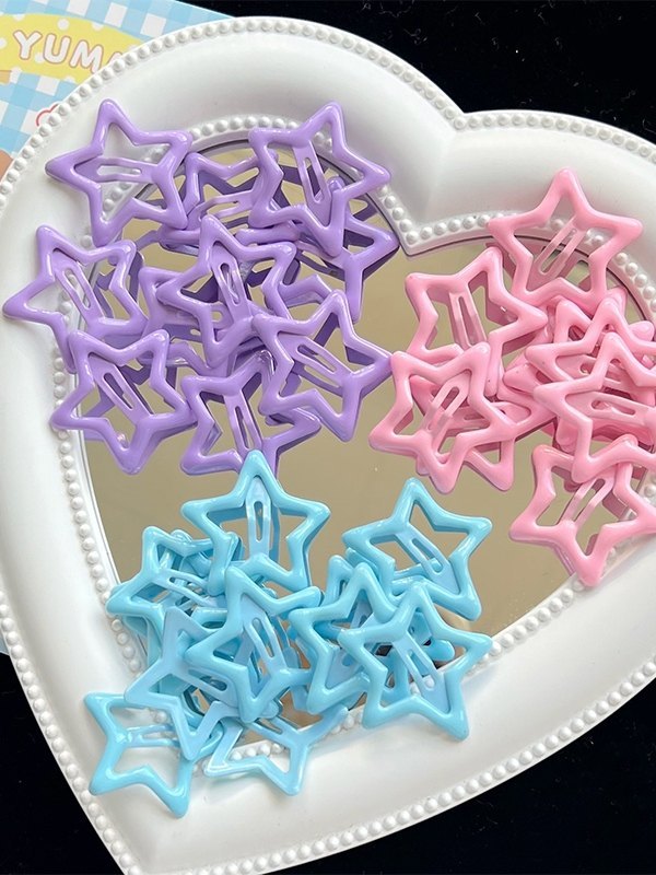 Pinza para el pelo con estampado de estrellas delicadas