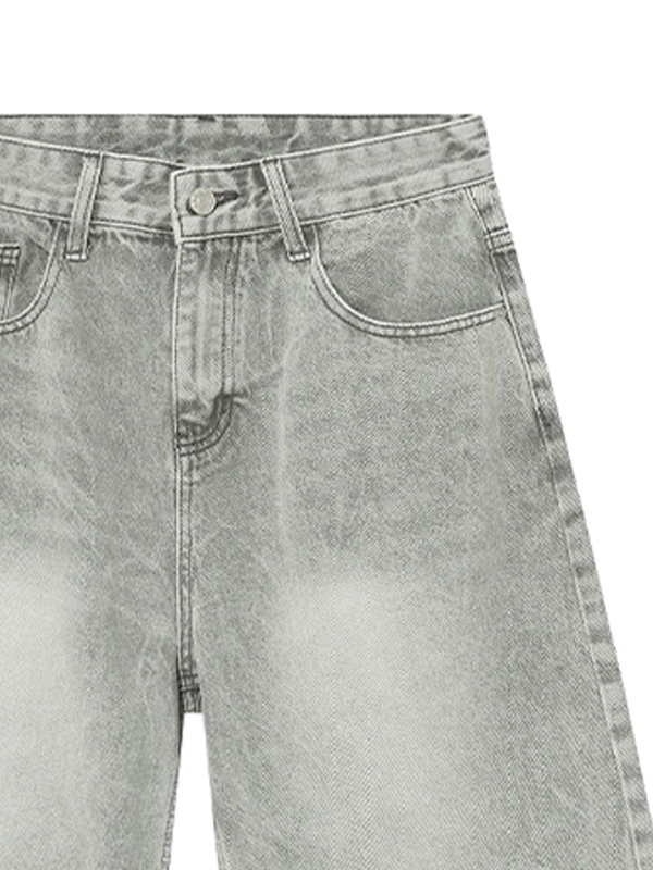 Pantalones cortos vaqueros casuales holgados para hombre